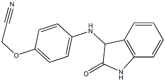2-{4-[(2-oxo-2,3-dihydro-1H-indol-3-yl)amino]phenoxy}acetonitrile Struktur