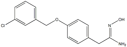 2-{4-[(3-chlorophenyl)methoxy]phenyl}-N'-hydroxyethanimidamide 结构式