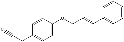 2-{4-[(3-phenylprop-2-en-1-yl)oxy]phenyl}acetonitrile Structure