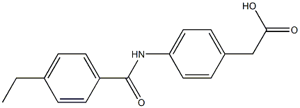 2-{4-[(4-ethylbenzene)amido]phenyl}acetic acid Structure