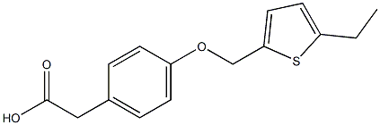 2-{4-[(5-ethylthiophen-2-yl)methoxy]phenyl}acetic acid Structure