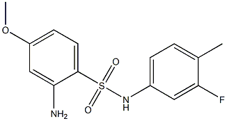  2-amino-N-(3-fluoro-4-methylphenyl)-4-methoxybenzene-1-sulfonamide