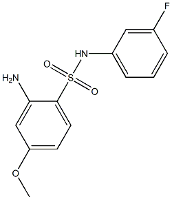 2-amino-N-(3-fluorophenyl)-4-methoxybenzene-1-sulfonamide,,结构式
