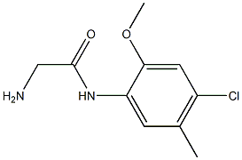 2-amino-N-(4-chloro-2-methoxy-5-methylphenyl)acetamide 化学構造式