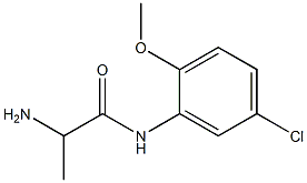 2-amino-N-(5-chloro-2-methoxyphenyl)propanamide,,结构式