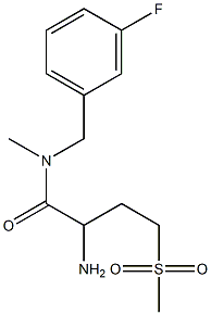 2-amino-N-[(3-fluorophenyl)methyl]-4-methanesulfonyl-N-methylbutanamide 化学構造式