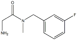 2-amino-N-[(3-fluorophenyl)methyl]-N-methylacetamide Struktur