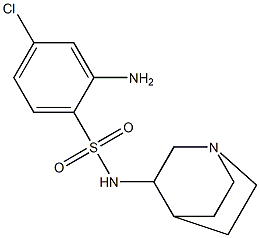 2-amino-N-{1-azabicyclo[2.2.2]octan-3-yl}-4-chlorobenzene-1-sulfonamide 结构式