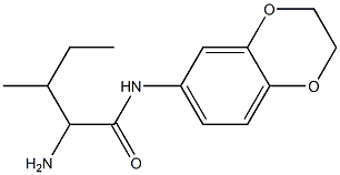 2-amino-N-2,3-dihydro-1,4-benzodioxin-6-yl-3-methylpentanamide Struktur