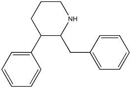 2-benzyl-3-phenylpiperidine Structure