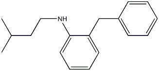 2-benzyl-N-(3-methylbutyl)aniline Struktur