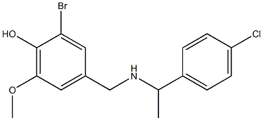 2-bromo-4-({[1-(4-chlorophenyl)ethyl]amino}methyl)-6-methoxyphenol
