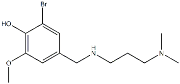 2-bromo-4-({[3-(dimethylamino)propyl]amino}methyl)-6-methoxyphenol Structure