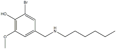 2-bromo-4-[(hexylamino)methyl]-6-methoxyphenol Structure