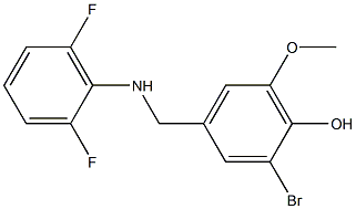 2-bromo-4-{[(2,6-difluorophenyl)amino]methyl}-6-methoxyphenol Structure