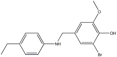 2-bromo-4-{[(4-ethylphenyl)amino]methyl}-6-methoxyphenol Structure