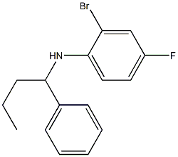 2-bromo-4-fluoro-N-(1-phenylbutyl)aniline Structure