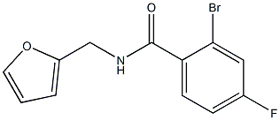 2-bromo-4-fluoro-N-(2-furylmethyl)benzamide 化学構造式