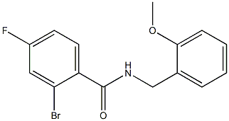 2-bromo-4-fluoro-N-(2-methoxybenzyl)benzamide Structure