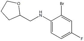 2-bromo-4-fluoro-N-(oxolan-2-ylmethyl)aniline,,结构式