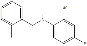 2-bromo-4-fluoro-N-[(2-methylphenyl)methyl]aniline 化学構造式