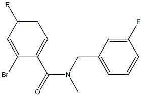 2-bromo-4-fluoro-N-[(3-fluorophenyl)methyl]-N-methylbenzamide,,结构式