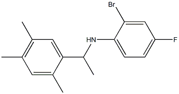 2-bromo-4-fluoro-N-[1-(2,4,5-trimethylphenyl)ethyl]aniline Structure