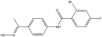 2-bromo-4-fluoro-N-{4-[1-(hydroxyimino)ethyl]phenyl}benzamide,,结构式