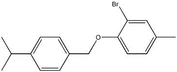 2-bromo-4-methyl-1-{[4-(propan-2-yl)phenyl]methoxy}benzene 化学構造式