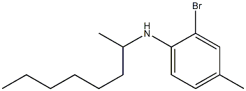 2-bromo-4-methyl-N-(octan-2-yl)aniline,,结构式