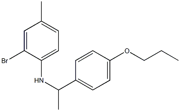 2-bromo-4-methyl-N-[1-(4-propoxyphenyl)ethyl]aniline,,结构式
