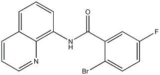 2-bromo-5-fluoro-N-quinolin-8-ylbenzamide Struktur