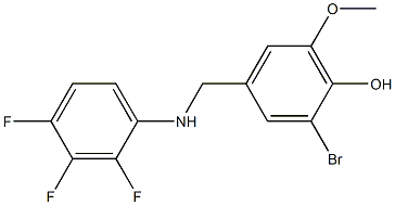 2-bromo-6-methoxy-4-{[(2,3,4-trifluorophenyl)amino]methyl}phenol|