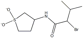 2-bromo-N-(1,1-dioxidotetrahydrothien-3-yl)-3-methylbutanamide 化学構造式
