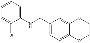 2-bromo-N-(2,3-dihydro-1,4-benzodioxin-6-ylmethyl)aniline 结构式