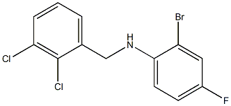 2-bromo-N-[(2,3-dichlorophenyl)methyl]-4-fluoroaniline,,结构式