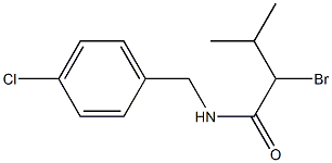 2-bromo-N-[(4-chlorophenyl)methyl]-3-methylbutanamide 结构式