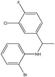 2-bromo-N-[1-(3-chloro-4-fluorophenyl)ethyl]aniline 结构式