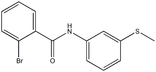 2-bromo-N-[3-(methylthio)phenyl]benzamide Struktur