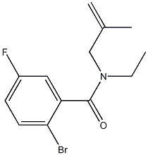 2-bromo-N-ethyl-5-fluoro-N-(2-methylprop-2-enyl)benzamide,,结构式