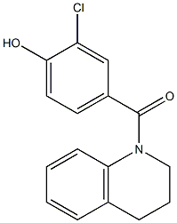 2-chloro-4-(1,2,3,4-tetrahydroquinolin-1-ylcarbonyl)phenol Structure