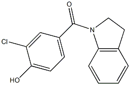 2-chloro-4-(2,3-dihydro-1H-indol-1-ylcarbonyl)phenol Structure