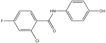 2-chloro-4-fluoro-N-(4-hydroxyphenyl)benzamide,,结构式