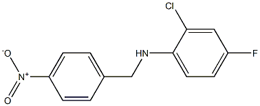 2-chloro-4-fluoro-N-[(4-nitrophenyl)methyl]aniline Structure