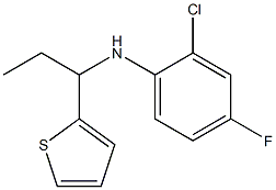 2-chloro-4-fluoro-N-[1-(thiophen-2-yl)propyl]aniline Structure