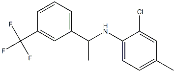 2-chloro-4-methyl-N-{1-[3-(trifluoromethyl)phenyl]ethyl}aniline,,结构式