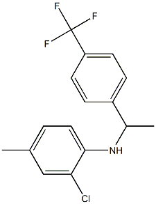 2-chloro-4-methyl-N-{1-[4-(trifluoromethyl)phenyl]ethyl}aniline Struktur