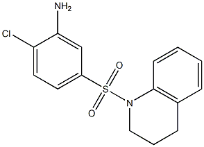 2-chloro-5-(1,2,3,4-tetrahydroquinoline-1-sulfonyl)aniline,,结构式