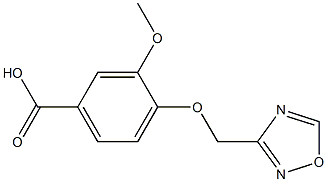 3-methoxy-4-(1,2,4-oxadiazol-3-ylmethoxy)benzoic acid 化学構造式