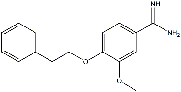 3-methoxy-4-(2-phenylethoxy)benzenecarboximidamide 结构式